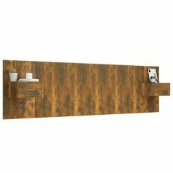 VidaXL Tête de lit avec armoires Chêne fumé Bois d'ingénierie -Têtes et pieds de lit Soldes image 3 3115729