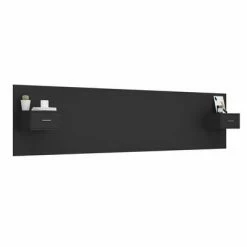 VidaXL Tête de lit avec armoires Noir Bois d’ingénierie -Têtes et pieds de lit Soldes image 3 3115749