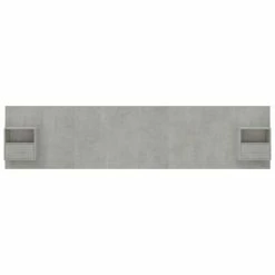 VidaXL Tête de lit avec armoires Gris béton Bois d'ingénierie -Têtes et pieds de lit Soldes image 3 3115767