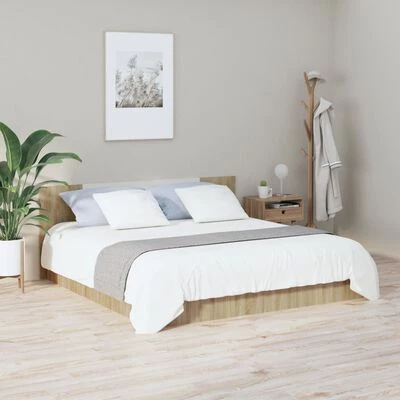 VidaXL Tête de lit Blanc chêne sonoma 200x1,5x80 cm Bois d'ingénierie 5 VidaXL Tête de lit Blanc chêne sonoma 200x1,5x80 cm Bois d'ingénierie – Image 3
