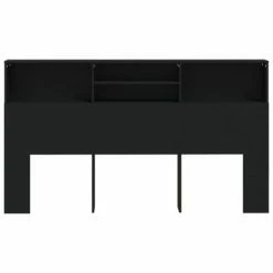 VidaXL Armoire de tête de lit Noir 180x19x103,5 cm -Têtes et pieds de lit Soldes image 3 811881