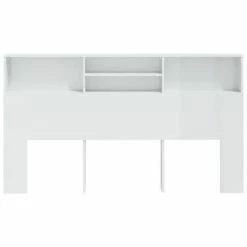VidaXL Armoire de tête de lit Blanc brillant 180x19x103,5 cm -Têtes et pieds de lit Soldes image 3 811886