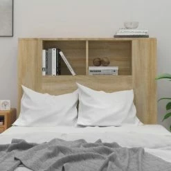 VidaXL Armoire de tête de lit Chêne sonoma 100x18,5x104,5 cm -Têtes et pieds de lit Soldes image 3 811910