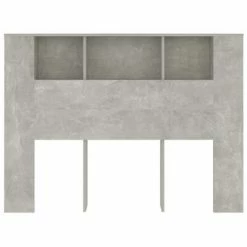 VidaXL Armoire de tête de lit Gris béton 140x18,5x104,5 cm 10 VidaXL Armoire de tête de lit Gris béton 140x18,5x104,5 cm -Têtes et pieds de lit Soldes image 3 811929