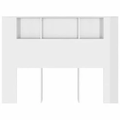 VidaXL Armoire de tête de lit Blanc brillant 140x18,5x104,5 cm -Têtes et pieds de lit Soldes image 3 811931