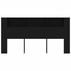 VidaXL Armoire de tête de lit Noir 200x18,5x104,5 cm -Têtes et pieds de lit Soldes image 3 811953