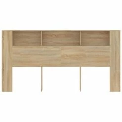 VidaXL Armoire de tête de lit Blanc et chêne sonoma 200x18,5x104,5 cm 10 VidaXL Armoire de tête de lit Blanc et chêne sonoma 200x18,5x104,5 cm -Têtes et pieds de lit Soldes image 3 811957