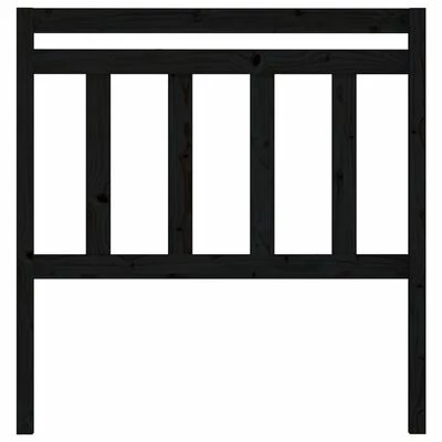 VidaXL Tête de lit Noir 81x4x100 cm Bois massif de pin 5 VidaXL Tête de lit Noir 81x4x100 cm Bois massif de pin – Image 3