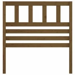 VidaXL Tête de lit Marron miel 96x4x100 cm Bois massif de pin -Têtes et pieds de lit Soldes image 3 814127