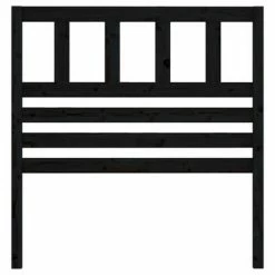 VidaXL Tête de lit Noir 96x4x100 cm Bois massif de pin 9 VidaXL Tête de lit Noir 96x4x100 cm Bois massif de pin -Têtes et pieds de lit Soldes image 3 814128