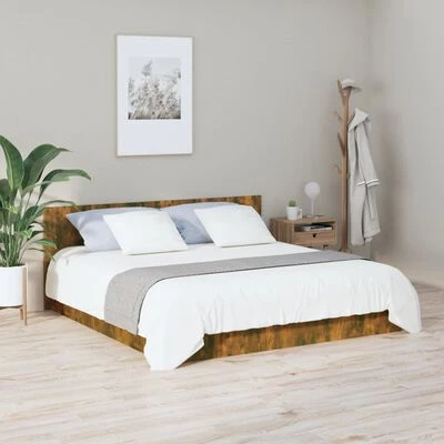 VidaXL Tête de lit Chêne fumé 200x1,5x80 cm Bois d'ingénierie 5 VidaXL Tête de lit Chêne fumé 200x1,5x80 cm Bois d'ingénierie – Image 3