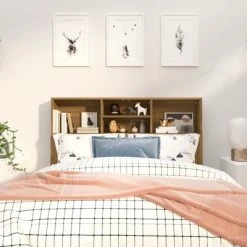 VidaXL Armoire de tête de lit Chêne marron 120x19x103,5 cm 10 VidaXL Armoire de tête de lit Chêne marron 120x19x103,5 cm -Têtes et pieds de lit Soldes image 3 817248