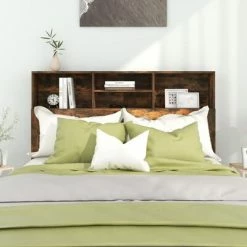 VidaXL Armoire de tête de lit Chêne fumé 140x19x103,5 cm -Têtes et pieds de lit Soldes image 3 817249