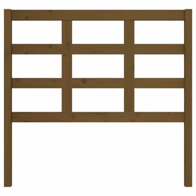 VidaXL Tête de lit Marron miel 105,5x4x100 cm Bois massif de pin 5 VidaXL Tête de lit Marron miel 105,5x4x100 cm Bois massif de pin – Image 3