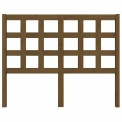 VidaXL Tête de lit Marron miel 125,5x4x100 cm Bois massif de pin -Têtes et pieds de lit Soldes image 3 817883