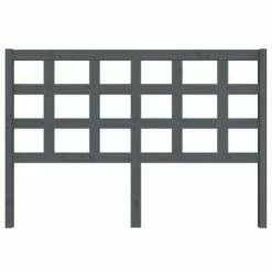 VidaXL Tête de lit Gris 145,5x4x100 cm Bois massif de pin -Têtes et pieds de lit Soldes image 3 817892