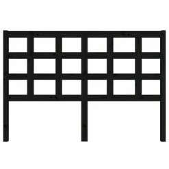 VidaXL Tête de lit Noir 145,5x4x100 cm Bois massif de pin -Têtes et pieds de lit Soldes image 3 817894