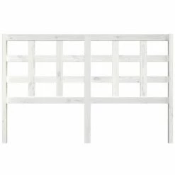 VidaXL Tête de lit Blanc 156x4x100 cm Bois massif de pin -Têtes et pieds de lit Soldes image 3 817896