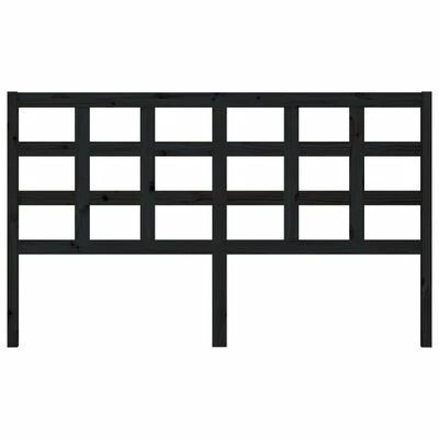 VidaXL Tête de lit Noir 165,5x4x100 cm Bois massif de pin 5 VidaXL Tête de lit Noir 165,5x4x100 cm Bois massif de pin – Image 3