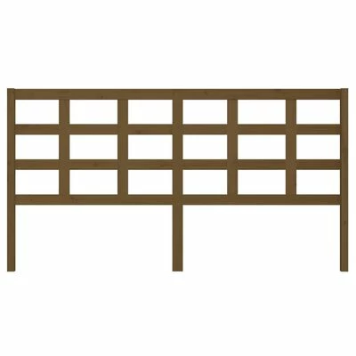 VidaXL Tête de lit Marron miel 185,5x4x100 cm Bois massif de pin 5 VidaXL Tête de lit Marron miel 185,5x4x100 cm Bois massif de pin – Image 3