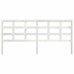 VidaXL Tête de lit Blanc 205,5x4x100 cm Bois massif de pin -Têtes et pieds de lit Soldes image 3 817911