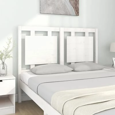 VidaXL Tête de lit Blanc 125,5x4x100 cm Bois massif de pin 5 VidaXL Tête de lit Blanc 125,5x4x100 cm Bois massif de pin – Image 3