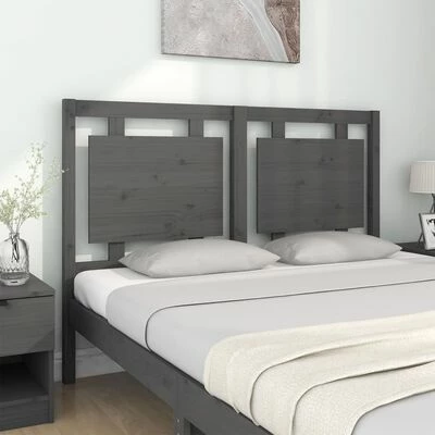 VidaXL Tête de lit Gris 140,5x4x100 cm Bois massif de pin 5 VidaXL Tête de lit Gris 140,5x4x100 cm Bois massif de pin – Image 3