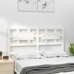 VidaXL Tête de lit Blanc 125,5x4x100 cm Bois massif de pin -Têtes et pieds de lit Soldes image 3 818031