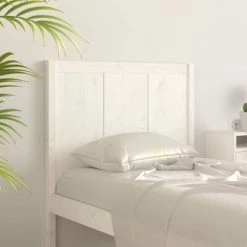 VidaXL Tête de lit Blanc 95,5x4x100 cm Bois massif de pin -Têtes et pieds de lit Soldes image 3 818071