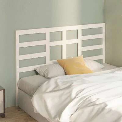 VidaXL Tête de lit Blanc 146x4x104 cm Bois massif de pin 5 VidaXL Tête de lit Blanc 146x4x104 cm Bois massif de pin – Image 3