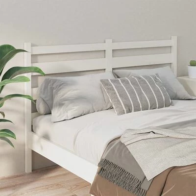 VidaXL Tête de lit Blanc 166x4x100 cm Bois massif de pin 5 VidaXL Tête de lit Blanc 166x4x100 cm Bois massif de pin – Image 3