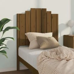 VidaXL Tête de lit Marron miel 81x4x110 cm Bois massif de pin -Têtes et pieds de lit Soldes image 3 818448