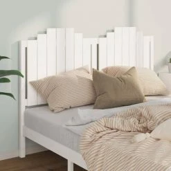 VidaXL Tête de lit Blanc 166x4x110 cm Bois massif de pin -Têtes et pieds de lit Soldes image 3 818481