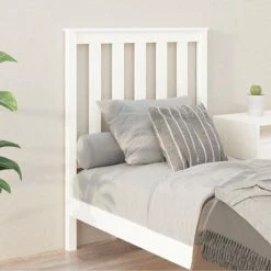 VidaXL Tête de lit Blanc 81x6x101 cm Bois massif de pin -Têtes et pieds de lit Soldes image 3 818496