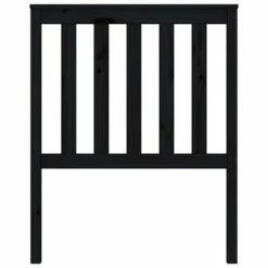VidaXL Tête de lit Noir 81x6x101 cm Bois massif de pin -Têtes et pieds de lit Soldes image 3 818499