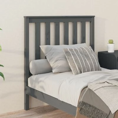 VidaXL Tête de lit Gris 96x6x101 cm Bois massif de pin 5 VidaXL Tête de lit Gris 96x6x101 cm Bois massif de pin – Image 3