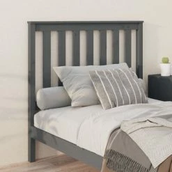VidaXL Tête de lit Gris 106x6x101 cm Bois massif de pin -Têtes et pieds de lit Soldes image 3 818507