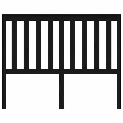 VidaXL Tête de lit Noir 126x6x101 cm Bois massif de pin 5 VidaXL Tête de lit Noir 126x6x101 cm Bois massif de pin – Image 3