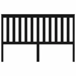 VidaXL Tête de lit Noir 156x6x101 cm Bois massif de pin -Têtes et pieds de lit Soldes image 3 818529