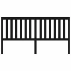 VidaXL Tête de lit Noir 186x6x101 cm Bois massif de pin -Têtes et pieds de lit Soldes image 3 818539