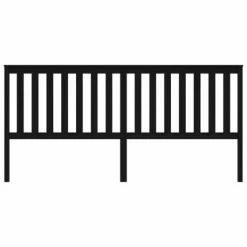 VidaXL Tête de lit Noir 206x6x101 cm Bois massif de pin -Têtes et pieds de lit Soldes image 3 818544