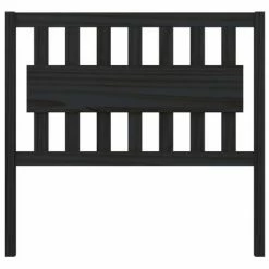 VidaXL Tête de lit Noir 105,5x4x100 cm Bois massif de pin -Têtes et pieds de lit Soldes image 3 818559
