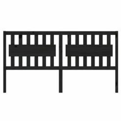 VidaXL Tête de lit Noir 125,5x4x100 cm Bois massif de pin -Têtes et pieds de lit Soldes image 3 818564