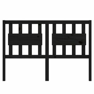 VidaXL Tête de lit Noir 140,5x4x100 cm Bois massif de pin 5 VidaXL Tête de lit Noir 140,5x4x100 cm Bois massif de pin – Image 3