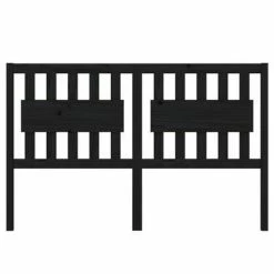 VidaXL Tête de lit Noir 155,5x4x100 cm Bois massif de pin -Têtes et pieds de lit Soldes image 3 818579