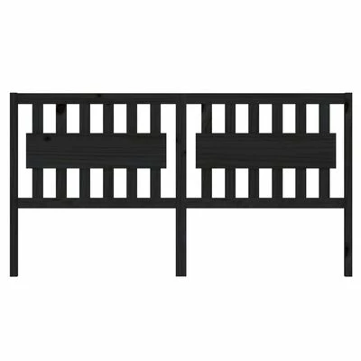 VidaXL Tête de lit Noir 185,5x4x100 cm Bois massif de pin 5 VidaXL Tête de lit Noir 185,5x4x100 cm Bois massif de pin – Image 3