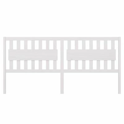 VidaXL Tête de lit Blanc 205,5x4x100 cm Bois massif de pin 5 VidaXL Tête de lit Blanc 205,5x4x100 cm Bois massif de pin – Image 3