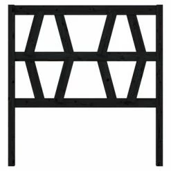 VidaXL Tête de lit Noir 96x4x100 cm Bois massif de pin -Têtes et pieds de lit Soldes image 3 818604
