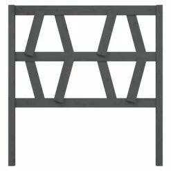 VidaXL Tête de lit Gris 106x4x100 cm Bois massif de pin -Têtes et pieds de lit Soldes image 3 818607
