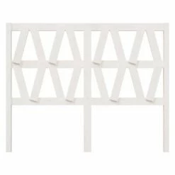 VidaXL Tête de lit Blanc 156x4x100 cm Bois massif de pin -Têtes et pieds de lit Soldes image 3 818626